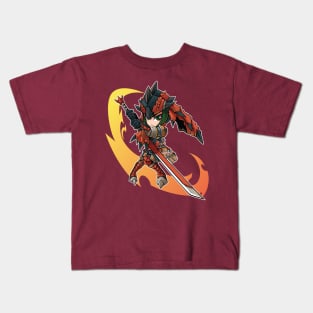 Monster Hunter Chibi Long Sword Kids T-Shirt